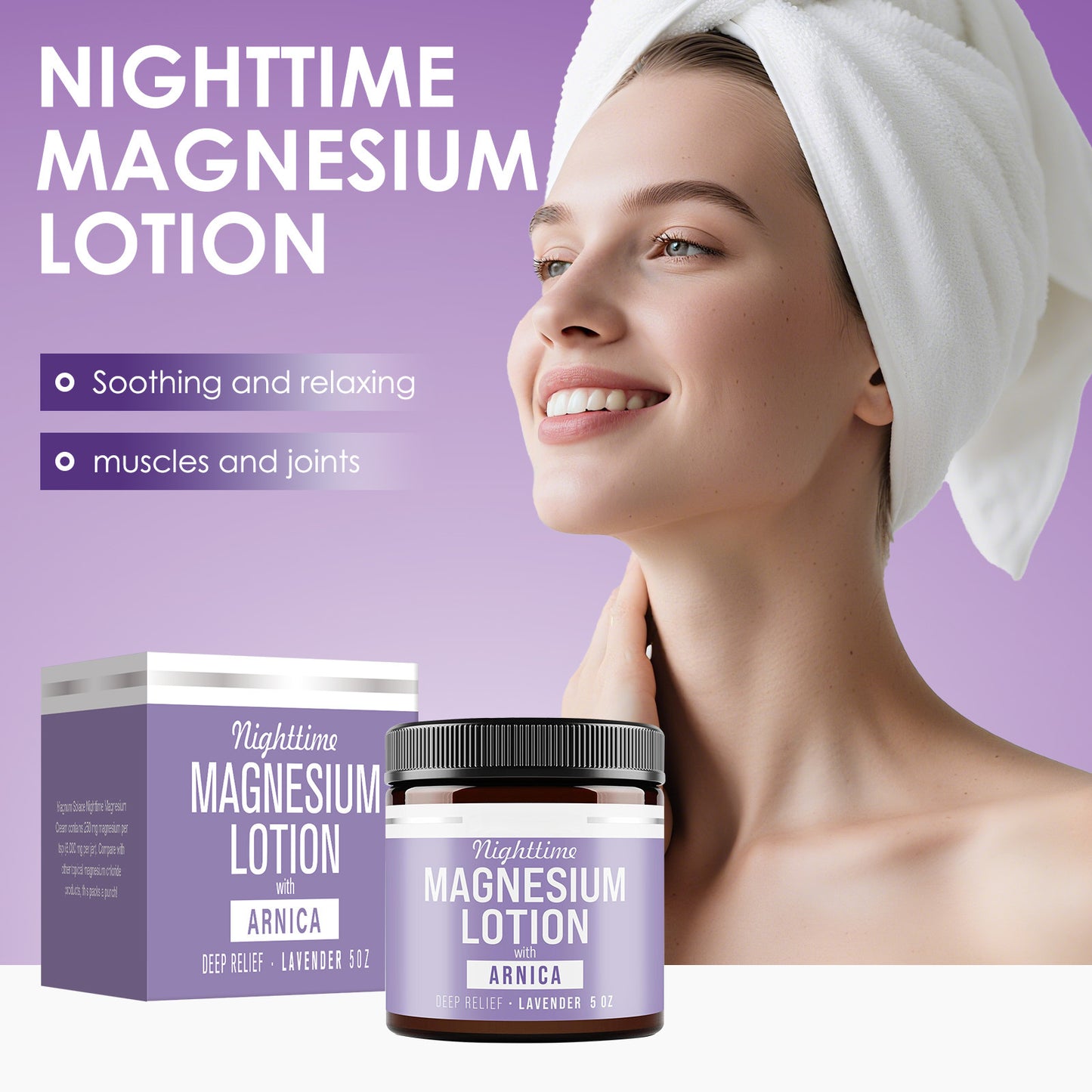 Magnesium Body Butter Cream Moisturizes And Soothes Skin
