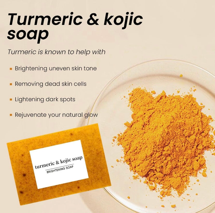 Kojic Acid Dark Spot Remover Soap Bars With Vitamin C, Retinol, Collagen, Turmeric - Original Japanese Complex Infused With Hyaluronic Acid, Vitamin E, Shea Butter, Castile Olive Oil